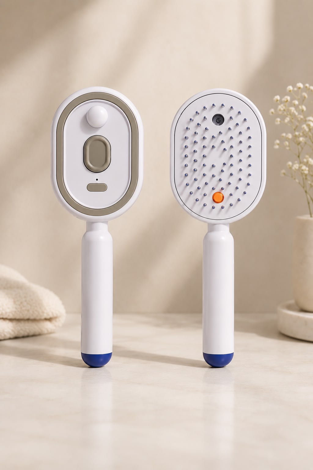 spray & massage borstel