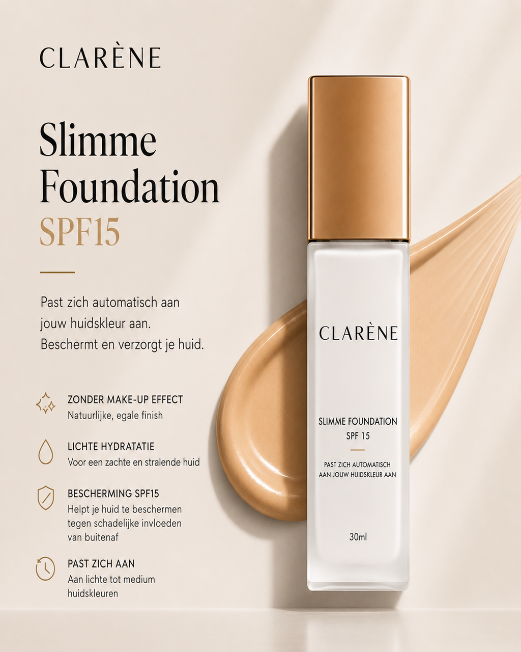 Zelfkleurende Foundation SPF15